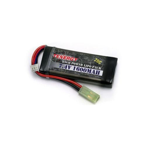 Tenergy Lithium-Ion Polymer (LiPo) Battery Pack (7.4V 1600mAh 20C)