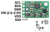 Pololu MinIMU-9 v5 Gyro, Accelerometer, and Compass (LSM6DS33 and LIS3MDL) Carrier