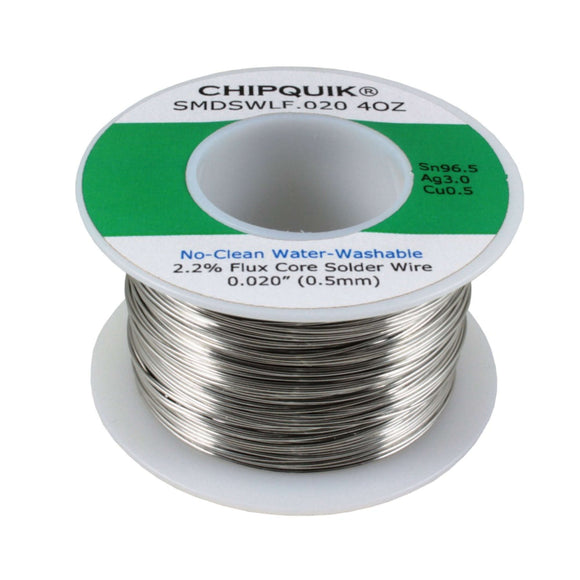 Chip Quik Solder Wire Lead-Free No-Clean Water-Washable (0.020