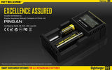 Smart Charger for 18650, AA, AAA Batteries (NITECORE D2 Digicharger)