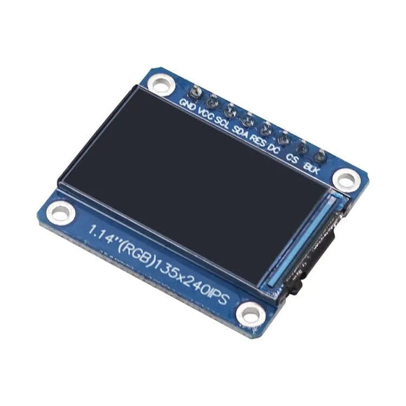 1.14” TFT IPS LCD Module (RGB, 135x240, ST7789, SPI)