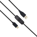 USB-C Cable with On/Off Switch (1.5m / 5ft) (great for Raspberry Pi 4)