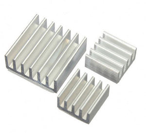 Aluminum Adhesive Heat Sinks (10-pack 14 x 14 x 6mm tall)