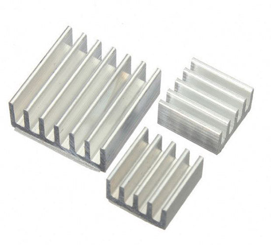Aluminum Adhesive Heat Sinks (10-pack 14 x 14 x 6mm tall)