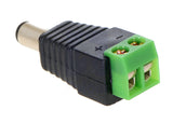 DC Barrel Plug to 2-Pin Terminal Block Adapter (Male)