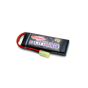 Tenergy Lithium-Ion Polymer (LiPo) Battery Pack w/ Mini Tamiya Connector (11.1V 1600mAh 20C)