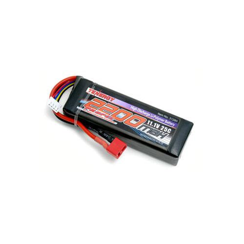 Tenergy Lithium-Ion Polymer (LiPo) Battery Pack (11.1V 2200mAh 25C)