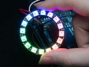 Adafruit NeoPixel Ring (16 RGB LED) WS2812 5050 RGB LED with Integrated Drivers
