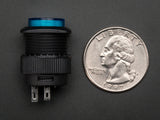 16mm Illuminated Pushbutton (Blue Momentary)