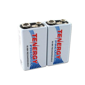 Tenergy Premium 9V 200mAh High Capacity NiMH Rechargeable Battery (2-Pack)