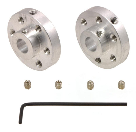 Universal Aluminum Mounting Hub (6mm Shaft M3 Holes 2-Pack)