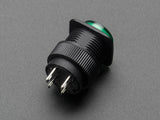 16mm Illuminated Latching On/Off Pushbutton (Green)