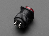 16mm Illuminated Latching On/Off Pushbutton (Red)