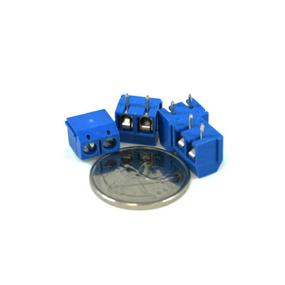 Screw Terminal Blue (5.0mm Pitch 2-pin 4-pack)