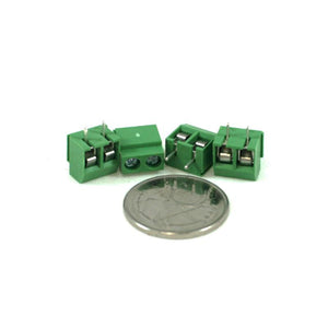 Screw Terminal Green (5.0mm Pitch 2-pin 4-pack)