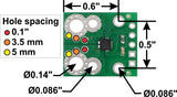 Pololu ACS711EX Current Carrier (-15.5A to +15.5A)