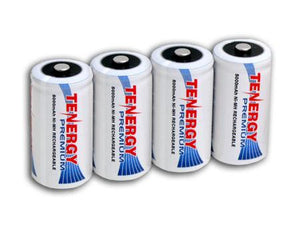Tenergy Premium C 5000mAh High Capacity NiMH Rechargeable Battery (4-pack)