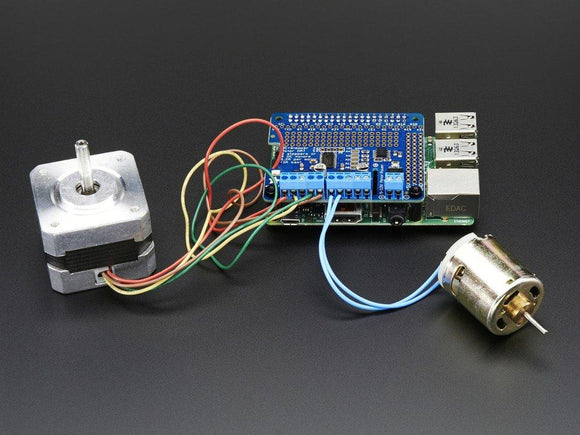 Adafruit DC Motor & Stepper Motor HAT for Raspberry Pi