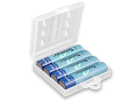 Tenergy NiMH Rechargeable Battery with Holder (4x AAA 1000mAh)