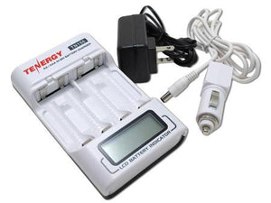 Tenergy TN156 4-Slot AA / AAA Smart Battery Charger with LCD indicator