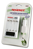 Tenergy TN156 4-Slot AA / AAA Smart Battery Charger with LCD indicator