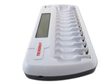 Tenergy TN160 12-Bay AA / AAA NiMH/NICD Smart Battry Charger with LCD indicator