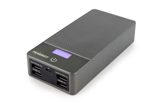 Tenergy POWERx4 Power Bank (4x USB 2A output 18000mAh) (great as portable power for Raspberry Pi)