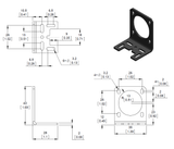 Aluminum L-Bracket for NEMA 14 Stepper Motors