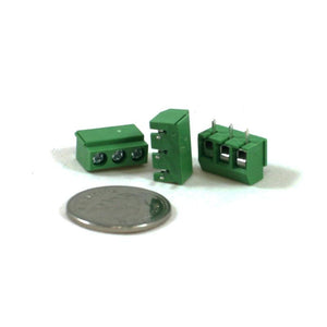 Screw Terminal Green (5.0mm Pitch 3-pin 3-pack)