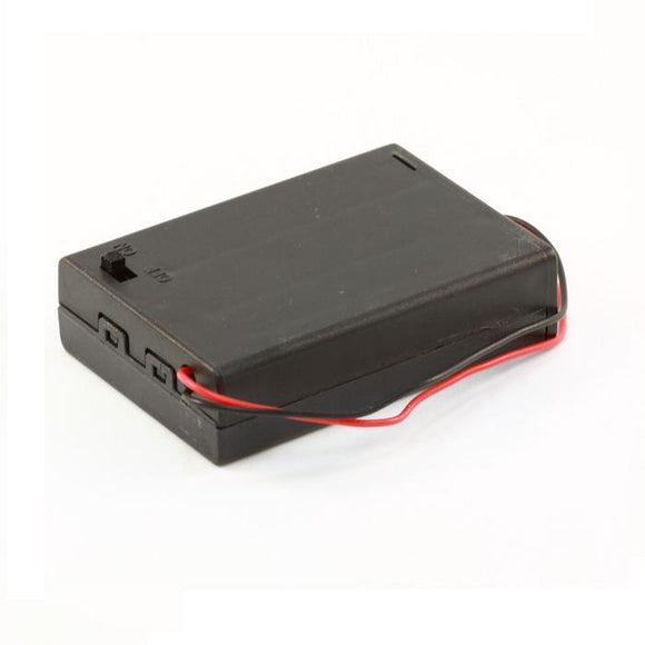 3-AA Battery Holder, Enclosed with Switch