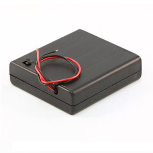 4-AA Battery Holder, Enclosed with Switch