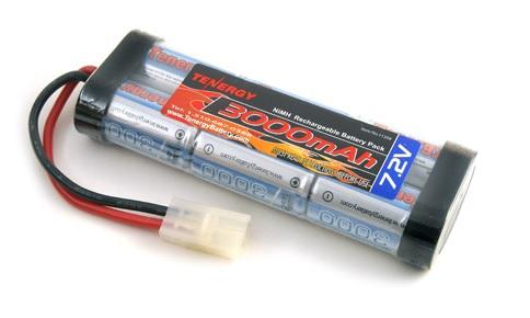 Tenergy 7.2V 3000mAh Flat NiMH High Power Battery Pack w/ Tamiya