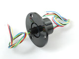 Slip Ring with Flange - 22mm diameter, 6 wires, max 240V @ 2A