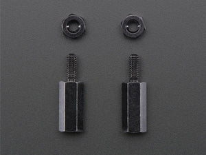 Brass M2.5 Standoff for Pi HATs - Black Plated - Pack of 2