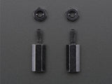 Brass M2.5 Standoff for Pi HATs - Black Plated - Pack of 2