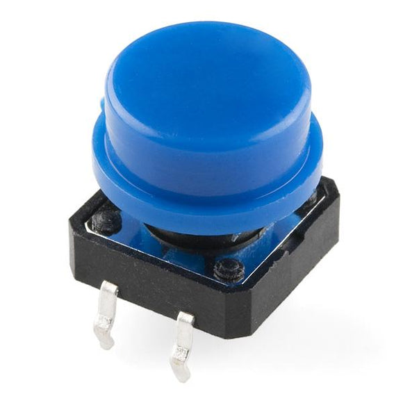 Momentary Push Button/Tactile Switch with Round Cap (Blue)