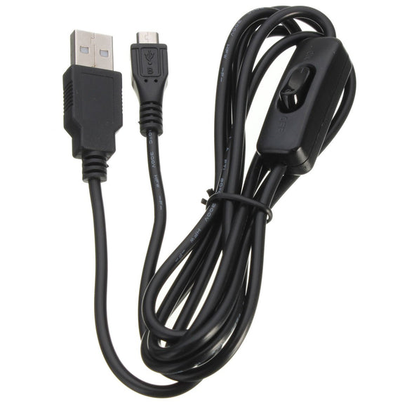 USB to Micro USB Cable with On/Off Switch (great for Raspberry Pi)