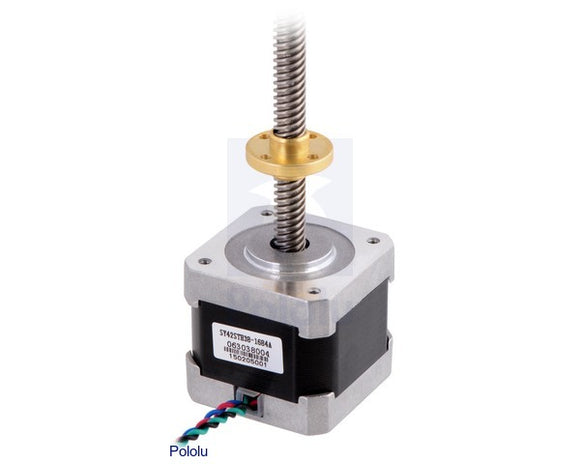 Stepper Motor with 18cm Lead Screw (Bipolar, 200 Steps/Rev, 42x38mm, 2.8V, 1.7 A/Phase)