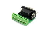 9Pin DB9 Solderless Terminal RS232 RS485 Adapter Connector - Female