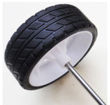 Wheel Pair - 30mm (Rubber Tire, White)