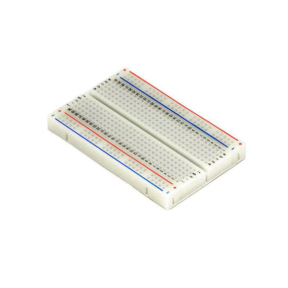 400 Tie Point Solderless Breadboard with Self-Adhesive (White)