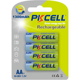 PKCELL NiMH Rechargeable Battery (4x AA 1300mAh)