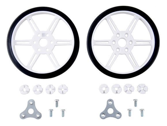 Pololu Multi-Hub Wheel 80x10mm Pair (White)