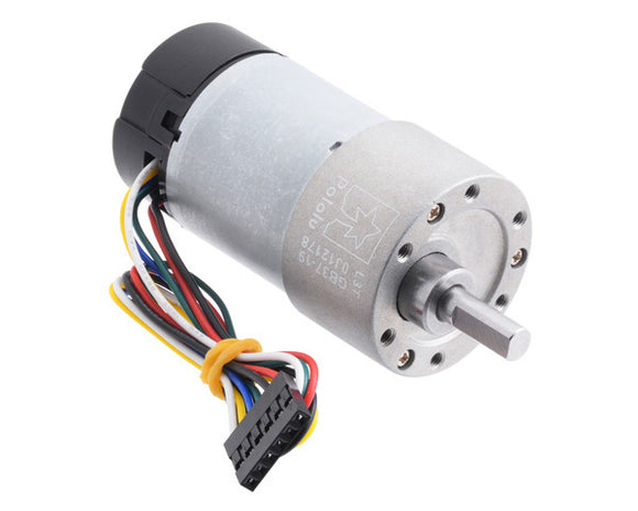 Pololu 19:1 Metal Gearmotor 37Dx68L mm 12V with 64 CPR Encoder (Helical Pinion)