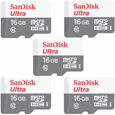 SanDisk Ultra 16GB microSDHC Class 10 Card (5-pack)