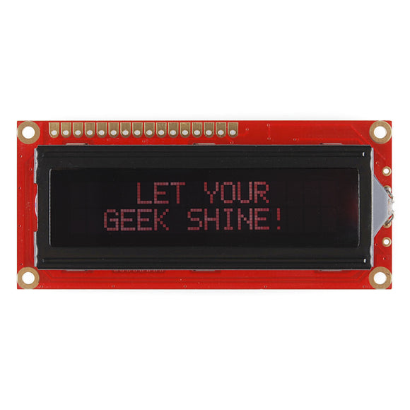 SparkFun Basic 16x2 Character LCD (Red on Black 3.3V)