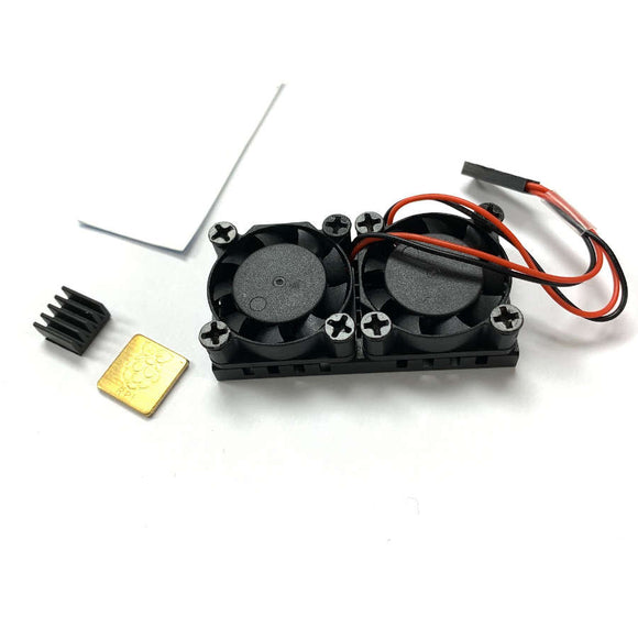 Dual Cooling Fans with Radiator for Raspberry Pi 3B+/4B