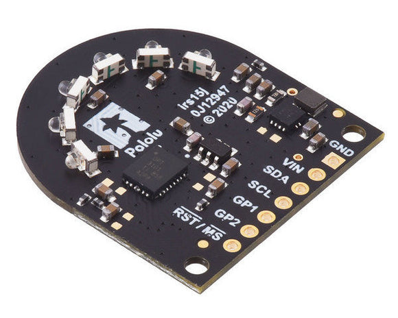 Pololu 3-Channel Wide FOV Time-of-Flight Distance Sensor Using OPT3101 (No Headers)