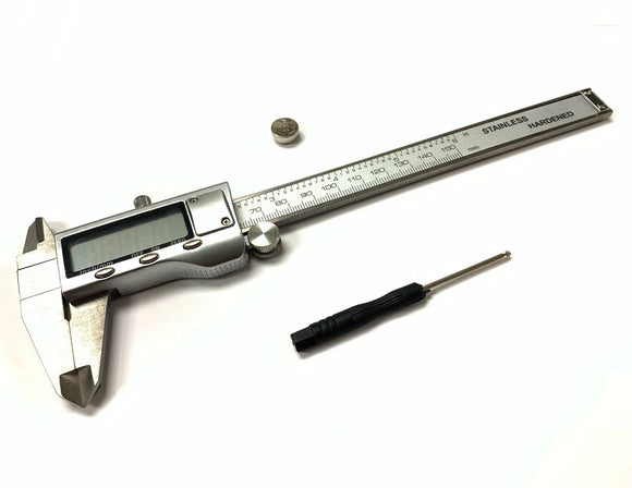 Digital Caliper / Vernier with LCD (Stainless Steel, 6-inch/150mm)