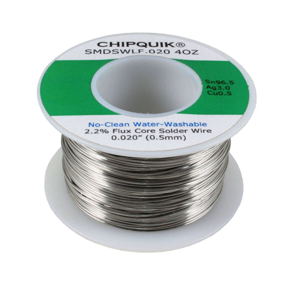 Chip Quik Solder Wire Lead-Free No-Clean Water-Washable (0.020